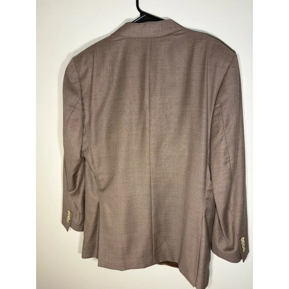 Ermenegildo Zegna Wool Silk Blazer Brown 42 Regular Dino's Master Tailor Italy